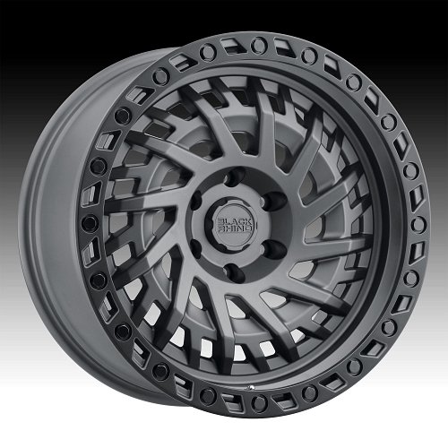 Black Rhino Shredder Matte Gunmetal Custom Truck Wheels 1